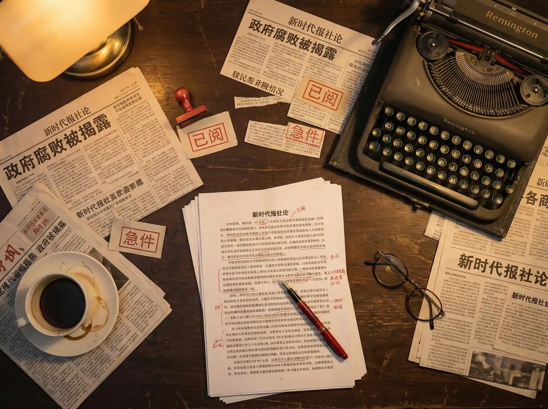 仙仙桃 - 报社编辑部工作场景
