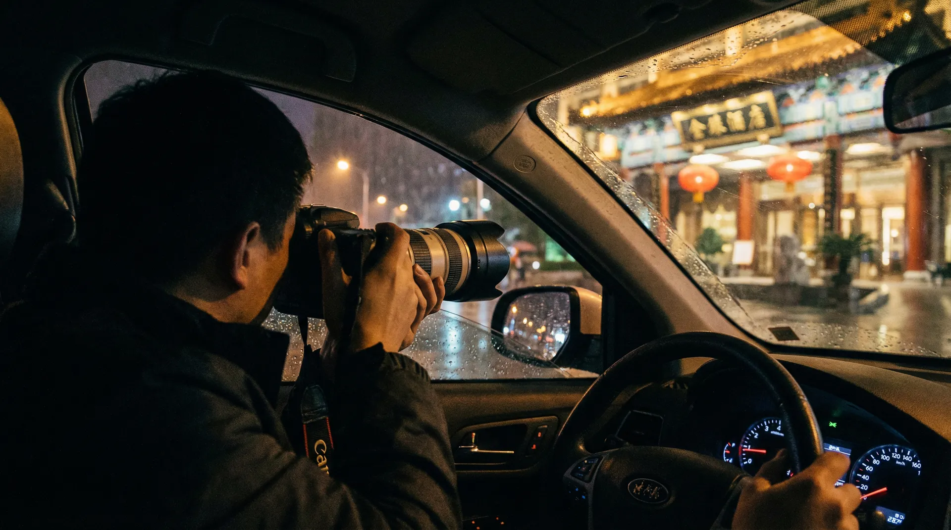 仙仙桃 - 记者深夜跟踪拍摄明星行踪